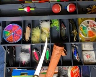 Stocked Tackle Box with J Martini Fillet Knife