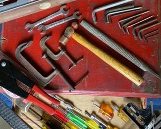 Useful Mix of Tools, Wrenches, Levels, and More