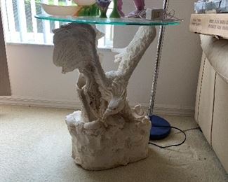 End table with fountain
