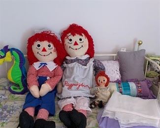 Large 4ft. Raggedy Ann and Andy