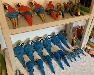 Wood parrot decor