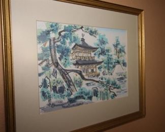 $50. Asian watercolor.
