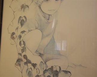  $75. Rosamond "Garden Child"  lithograph
