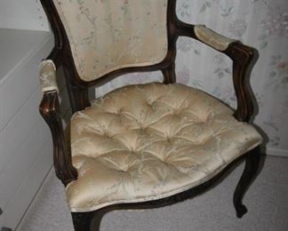 $75. Tufted bedroom chair.