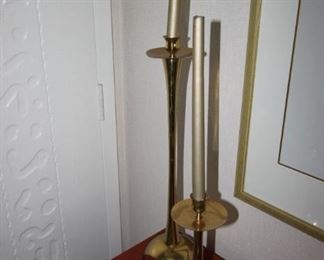 $25. Brass candle sticks.