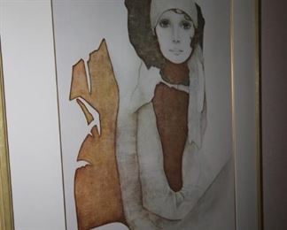 $45. Rosamond  "Simone" lithograph