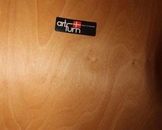 $1100. Art Furn Denmark dining table, 6 chairs and leaves.