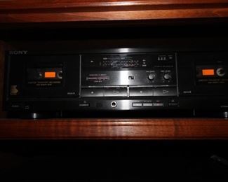 $50. Sony duel cassette deck.