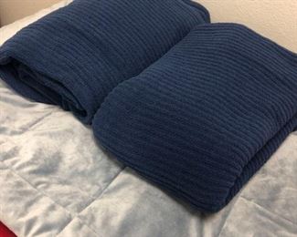 Plush Blue Blankets
