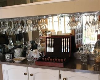 Plenty of glassware, some Goebel collectibles, Onyx vases, Slovakian crystal and more!