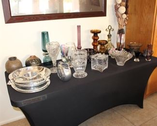 Crystal/brass and more collectibles