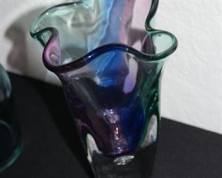 Crystal vase, signed