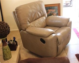 Leather recliner