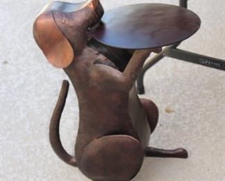 "Service dog" metal patio decor