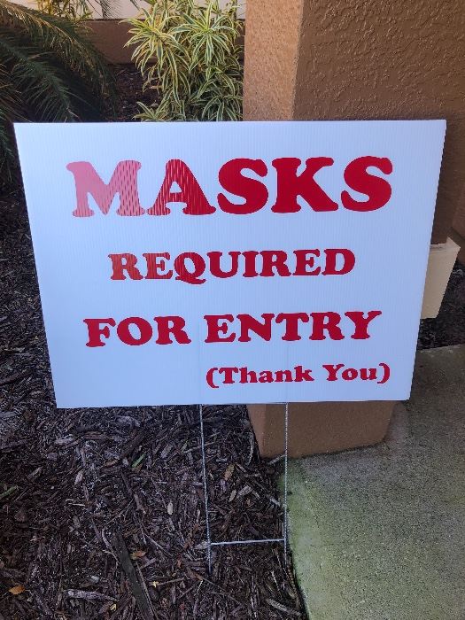 Please wear a mask 
At My Clients  request