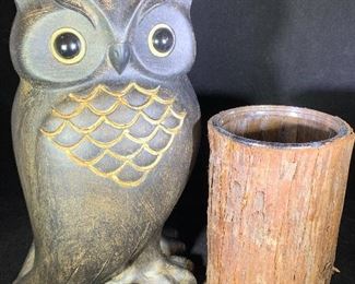 owl and vase