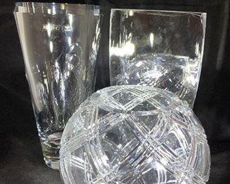 Cut glass and vases