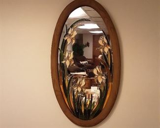 Gladiola oval mirror