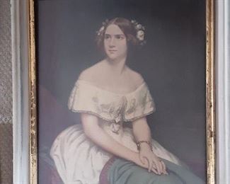 PRINT OF YOUNG LADY 