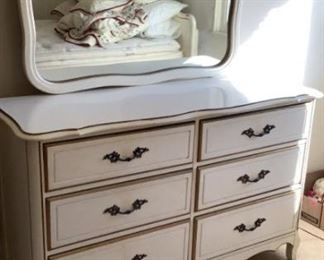 PROVENCAL STYLE DRESSER WITH MIRROR