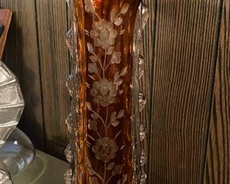 Lead glass vase