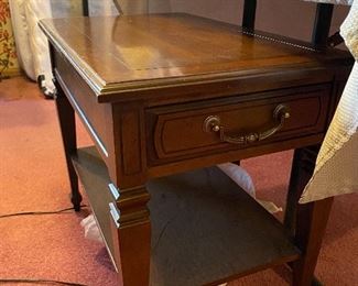 Vintage end table with drawer
