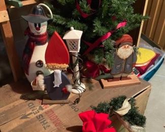 Holiday decor, wood crate