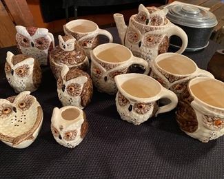 Vintage Enesco Owl tea set - AMAZING!!!