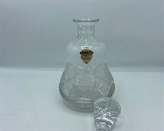Star Patterned Crystal Decanter