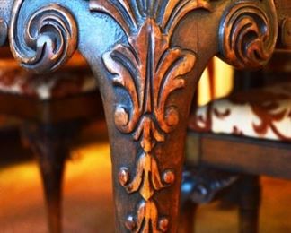 Detail of dining table leg