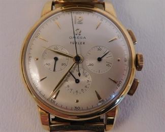 Omega 18k gold watch 