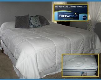 Therapedic Adjustable King Size Bed with Massage; Rarely Slept on, Like New!
