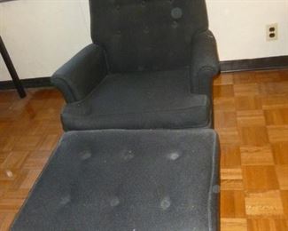 Chair & ottoman (could use cleaning)