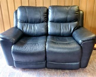 Slate color ELECTRIC reclining love seat with USB ports - VERY NICE/ LIKE NEW !!!!