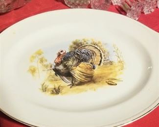 Vintage Hometr Laughlin Turkey plate, large size