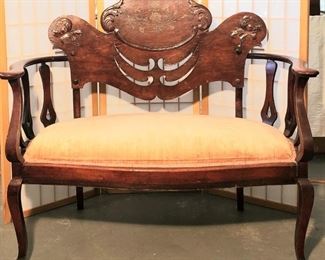 Antique love Seat bustle Chair Lake Charles Louisiana Estate