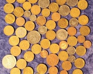 Old assorted foreign coins lot