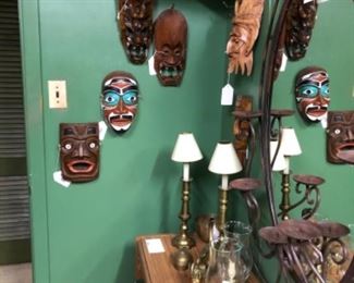 Masks from around the world. Wrought Iron Mirror/Candelabra