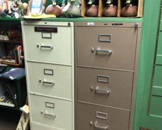 Locking file cabinets with keys
