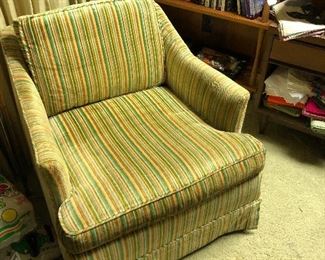 Lee Harvey for Maddox velvet stripe armchair