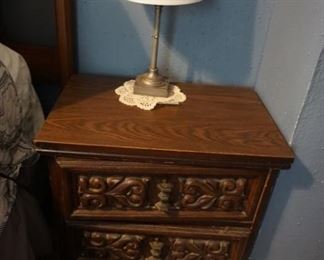 night stand, lamp