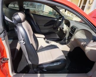 passenger side of the mustang