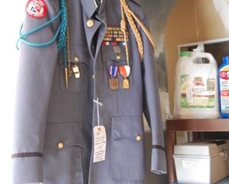 Oak Ridge Military Uniform, on right are 2 boxes of Oak Ridge things