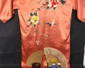 ALMI304 Coral Japanese Kimono