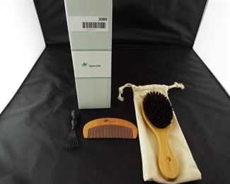 Laurrette boar bristle hairbrush & comb.