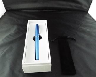 Blue fountain pen.