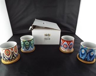 Garden plant pots, modern gardening set of 4.