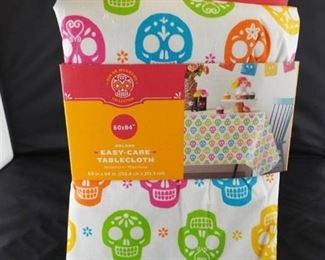 DIA DE MUERTOS oblong easy care tablecloth.