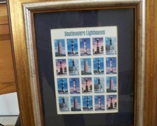 Framed Picture of Lighthouses