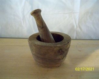 Olive wood Mortar and pestle
